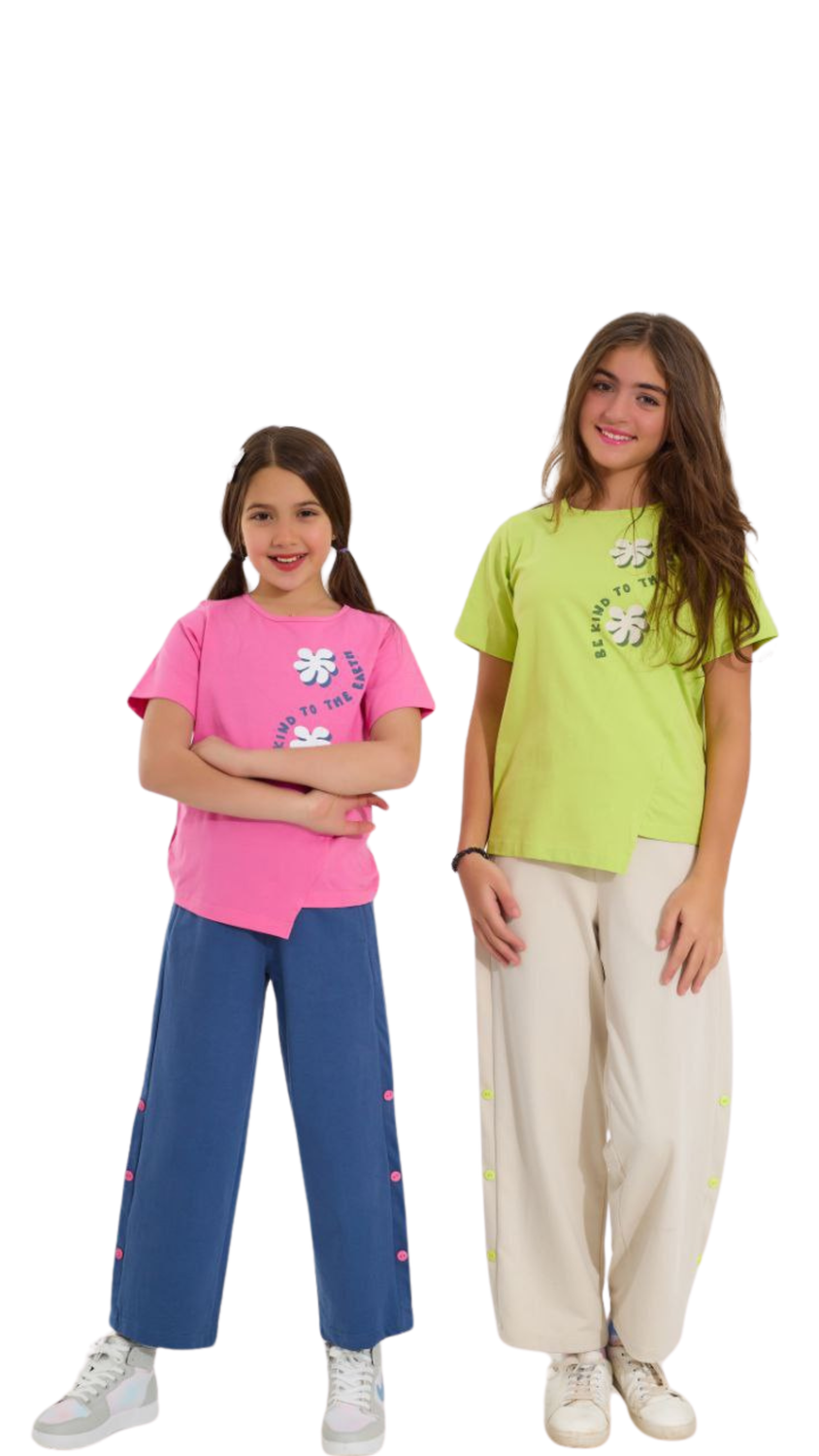 BE KIND TO THE EARTH Girls Cotton Set