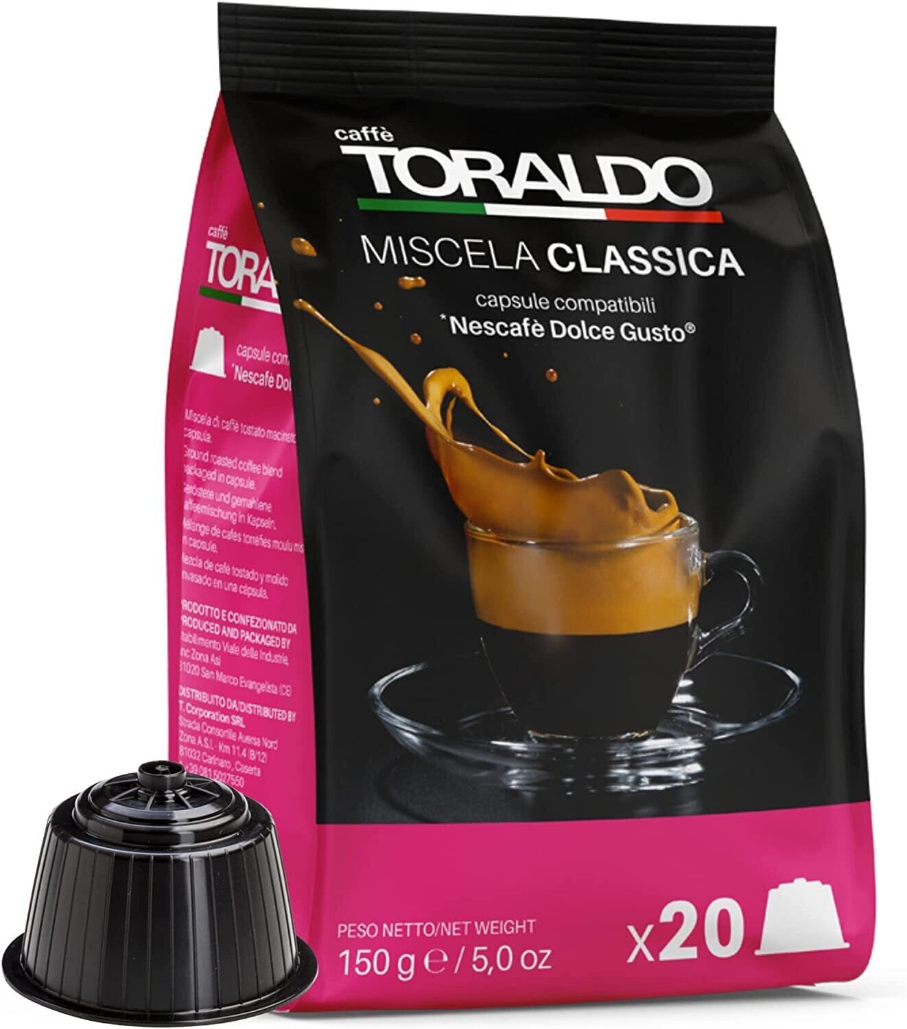 100 Capsule Compatibili Nescafè Dolce Gusto* Toraldo - Miscela Classica