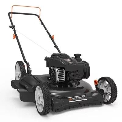 BRIGGS &amp; STRATTON YARD FORCE 21 IN E450 GAS, WALK BEHIND LAWN MOWER W/SIDE DISCHARGE