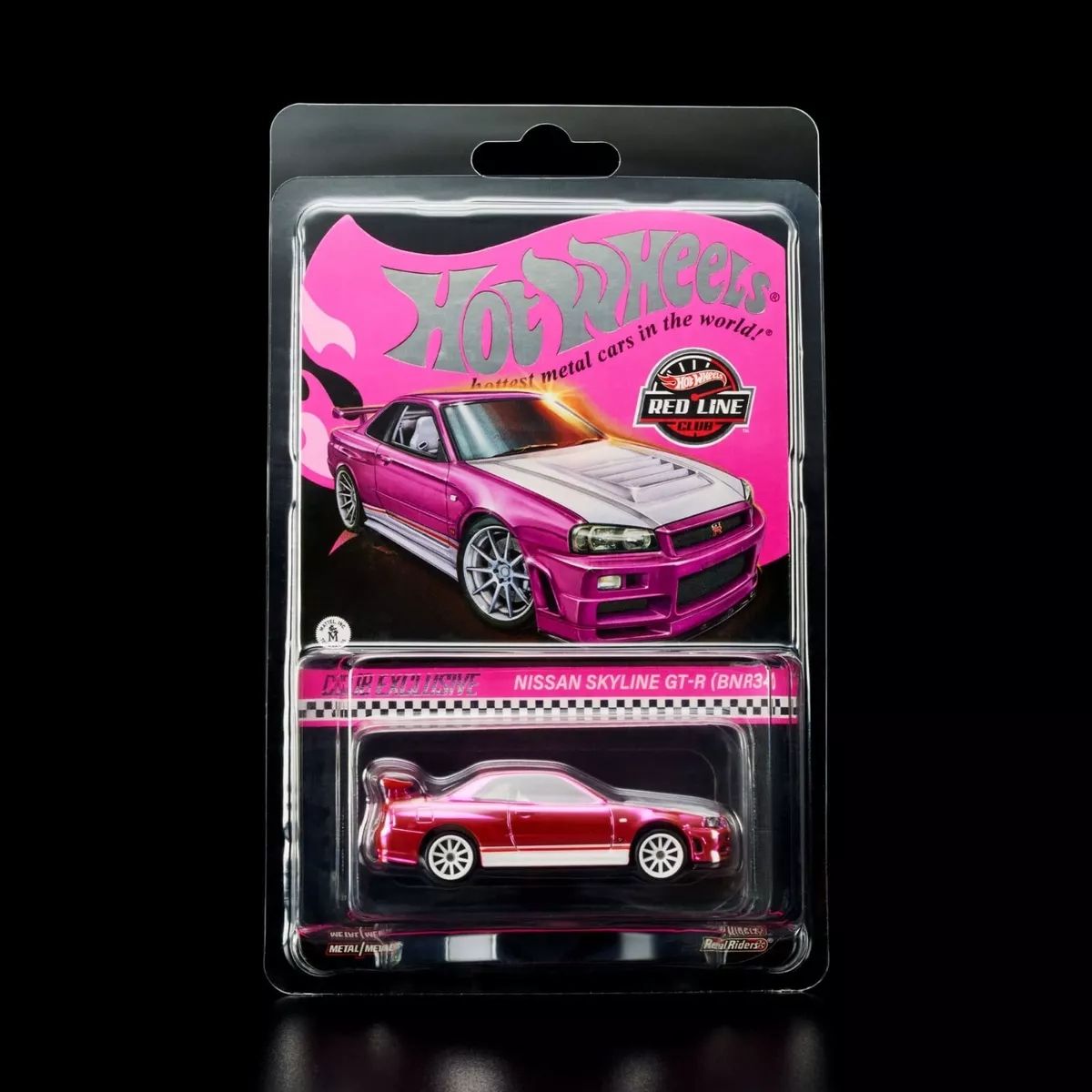 Hot wheels RLC R34 Skyline GTR Pink