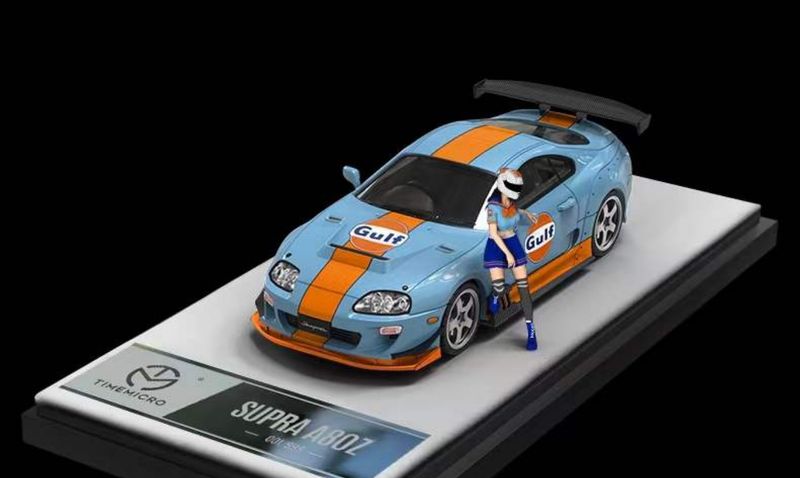 Time Micro Toyota Supra A80 Gulf oil with Figurine
