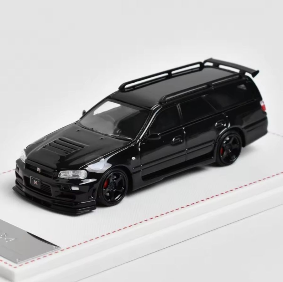 Focal Horizon Nissan Stagea R34 Black (opening hood)