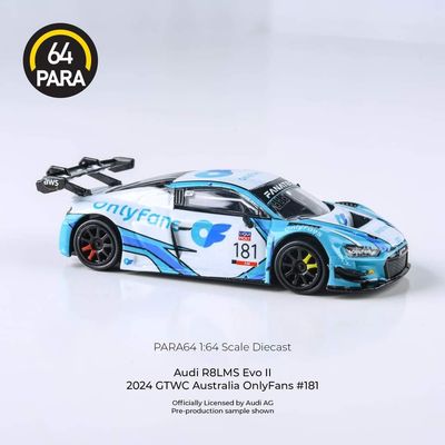 Para64 Audi R8 LMS EVO2 Race Car Only Fans #181 Renee Gracie 1/64 Diecast