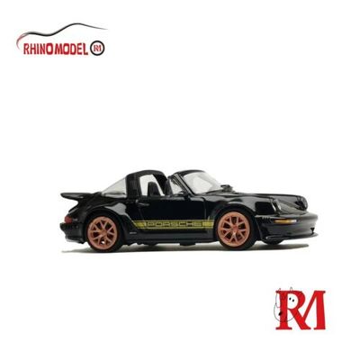 Rhino Model Porsche Singer Turbo Study 930 Cabriolet Black 1/64 Diecast