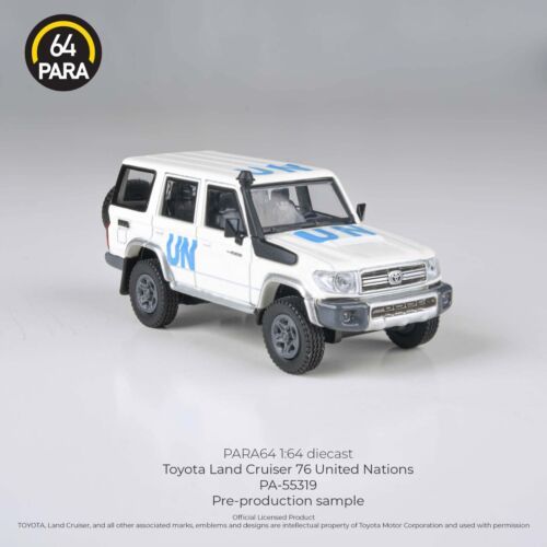 Toyota Landcruiser 76 UN United Nations 2014 Diecast 1/64 By Para64