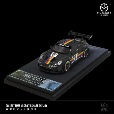 Timemicro Porsche 992 GT3RS Diecast 1/64 In Apple Livery Black