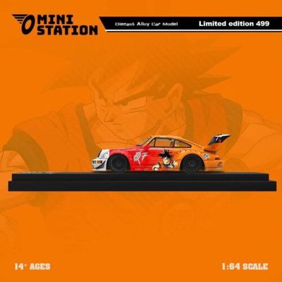 Mini Station Porsche 964 RWB Diecast 1/64 Dragon Ball Goku Sun Wukong