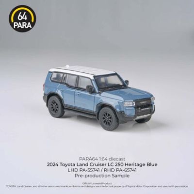 Toyota Landcruiser Prado LC250 Heritage Blue 1/64 Diecast By Para64