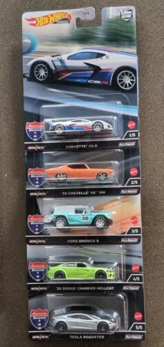 Hot Wheels Premium Car Culture American Scene Complete Set Of 5