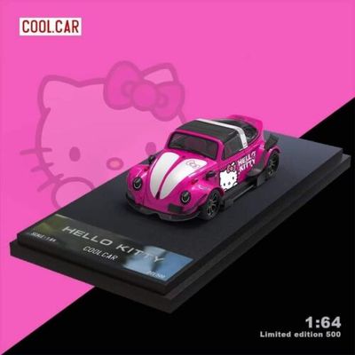 Cool Car VW Beetle RWB Diecast 1/64 Hello Kitty Dark Pink