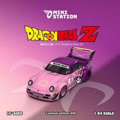 Mini Station Porsche 964 RWB Diecast 1/64 Dragon Ball Majin Buu
