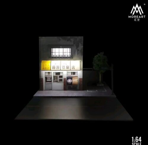 MoreArt 1:64 Initial D Tofu Shop Diorama LED Lighting Diecast Hot Wheels