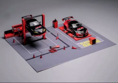Micro Turbo GARAGE TOOLS - Dyno Hoist Jacks Diorama Diecast 1:64 Advan Colours