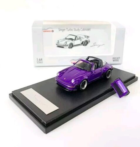 Rhino Model Porsche Singer Turbo Study 930 Cabriolet Purple 1/64 Diecast