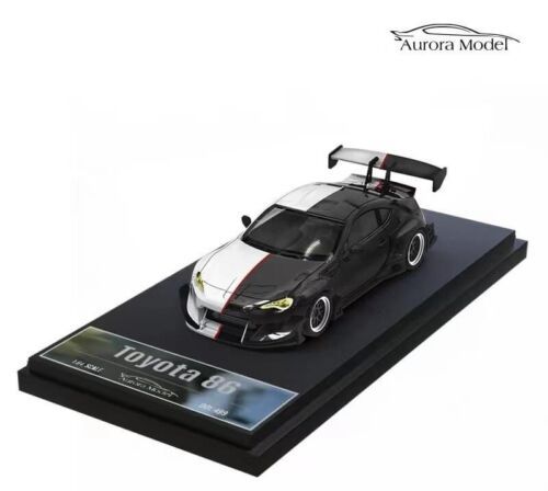 Aurora Model Toyota GT 86 Black And White 1/64 Diecast