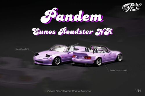 Micro Turbo Mazda MX5 Purple Pandem 1:64 Diecast