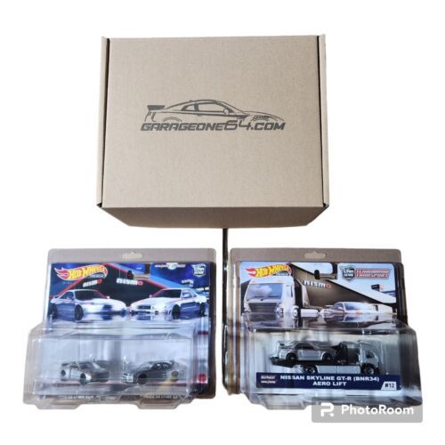 Garage One64 Hot Wheels Twin Pack Team Transport Protector Case Clam shell x 5
