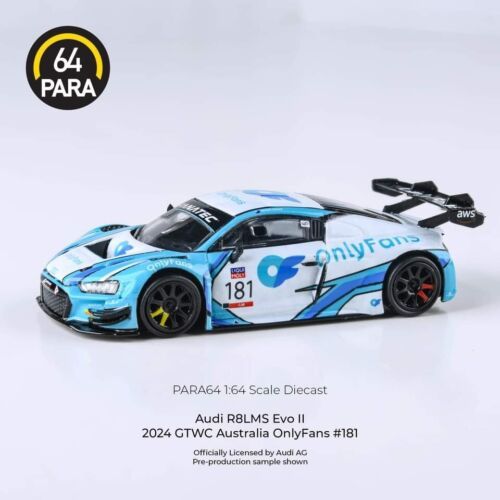 Para64 Audi R8 LMS EVO2 Race Car Only Fans #181 Renee Gracie 1/64 Diecast