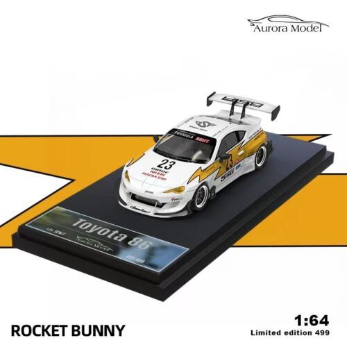 Aurora Model Toyota 86 Rocket Bunny Lightning Livery 1/64 Diecast