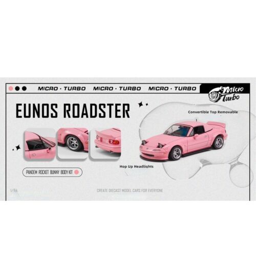 Micro Turbo Mazda MX5 Pink Pandem 1:64 Diecast