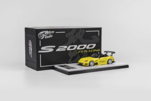 Micro Turbo 1:64 Custom Honda S2000 J&#39;S Racing Indy Yellow Pearl Opening Hood