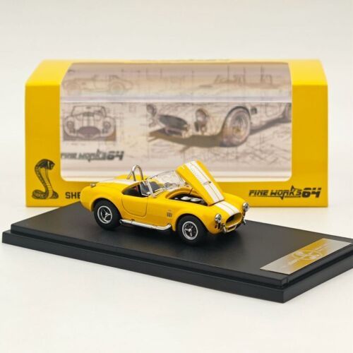 Fine Works Ford Shelby Cobra 427 Yellow Diecast 1/64