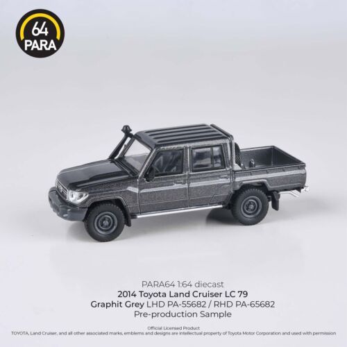 PARA64 Toyota Land Cruiser 79 Series Graphite Grey 1/64 Diecast Model