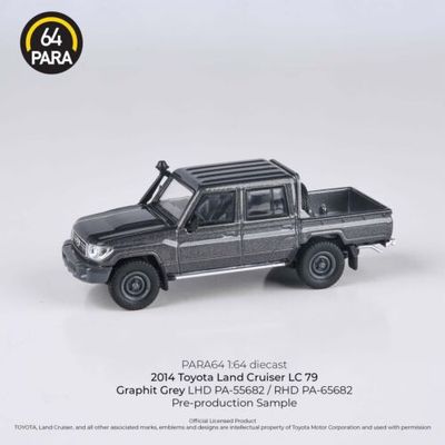 PARA64 Toyota Land Cruiser 79 Series Graphite Grey 1/64 Diecast Model