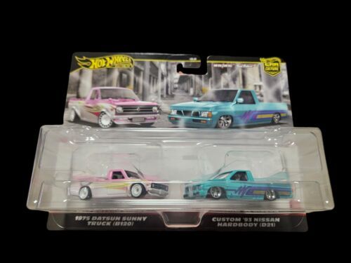 Hot Wheels Datsun Nissan Ute Truck Twin Pack Sunny Hardbody 1/64 FREE PROTECTOR