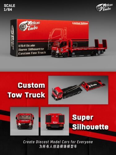 Micro Turbo 1:64 Custom Flatbed Tow Truck Super Silhouette LBWK Livery