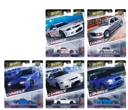 Hot Wheels Modern Classics Set 1 To 5 HAVE STICKER ON BACK Skyline GTR Forester