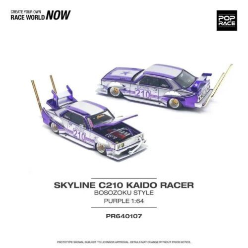 Pop Race Nissan Skyline C210 Purple Kaido Racer Bosozoku