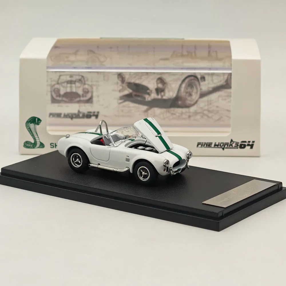 Fine Works Ford Shelby Cobra 427 White Diecast 1/64