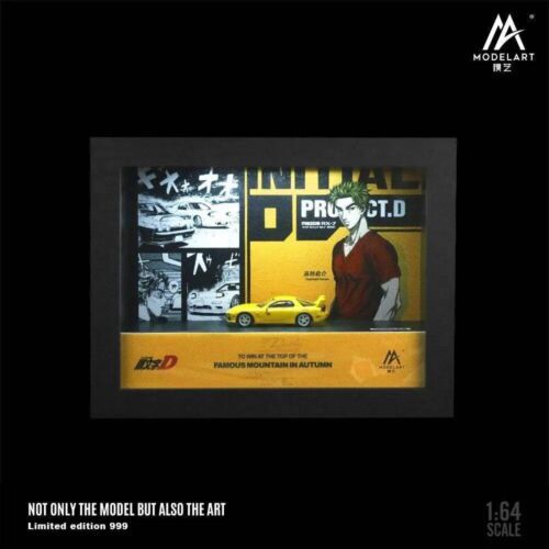 MoreArt 1:64 initial d art frame with LED Rx7 Yellow Red Suns