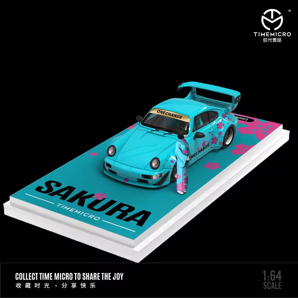 Time Micro Porsche 964 RWB Sakura w/ figurine 1/64