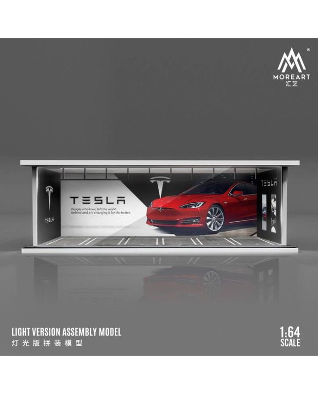 MoreArt 1:64 Tesla Parking Lot Basic Diorama