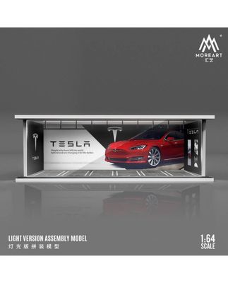 MoreArt 1:64 Tesla Parking Lot Basic Diorama MO914049
