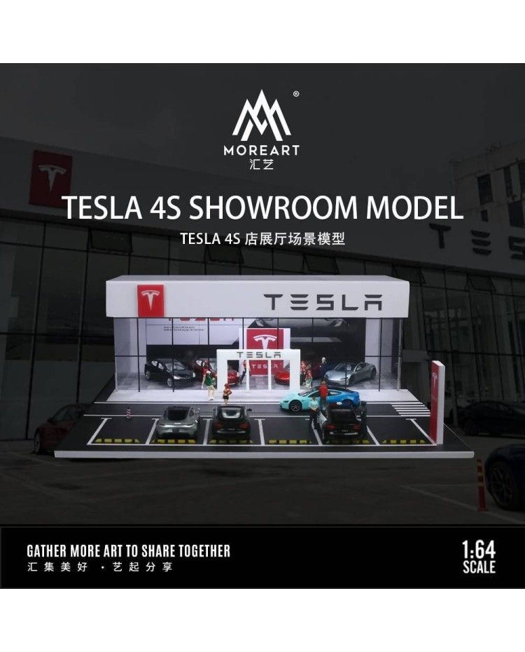 MoreArt 1:64 Tesla Dealership Diorama