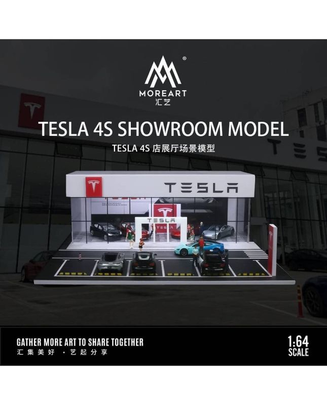 MoreArt 1:64 Tesla Dealership Diorama