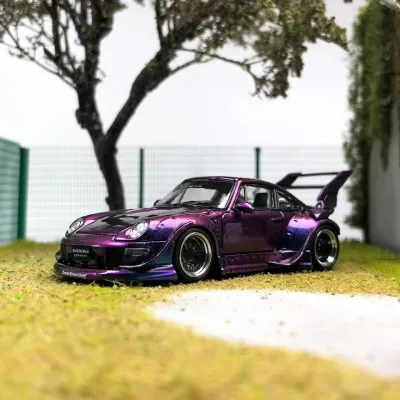 Street Weapon RWB 993 High Wing Porsche Diecast 1/64 Street Warrior