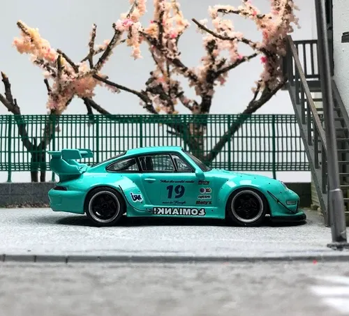 Street Warrior 1/64 911 RWB 993 Low Wing Porsche # Luminous   Diecast, Number Vehicle: Number 19