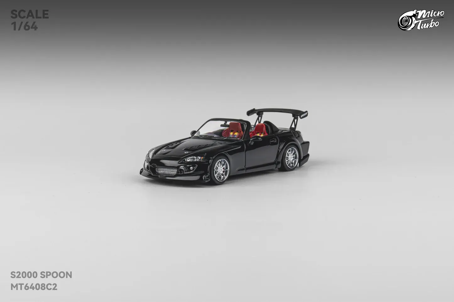 Micro Turbo 1:64 S2000 Spoon Sport Black Diecast