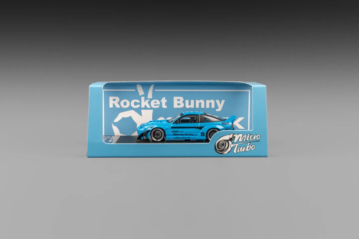 Micro Turbo 1:64 Nissan S13 Silvia 180SX Pandem Rocket Bunny baby blue Diecast