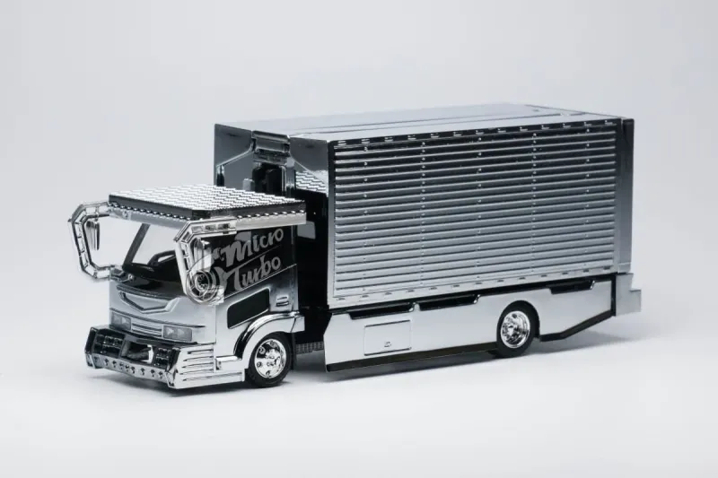 Micro Turbo 1:64 ​Dekotora Silver Electroplating Box Gull Wing