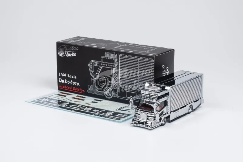 Micro Turbo 1:64 ​Dekotora Silver Electroplating Box Gull Wing