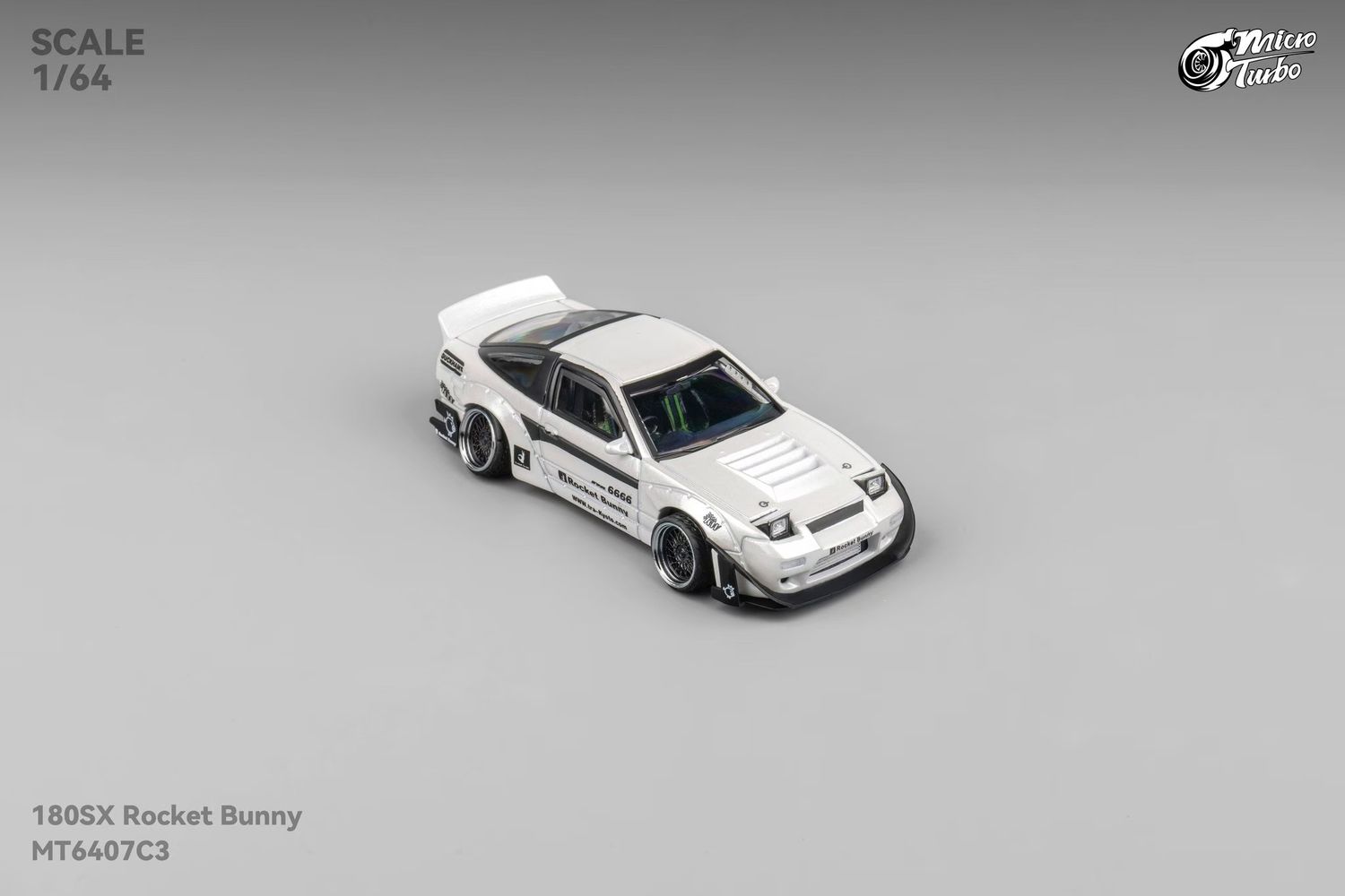 Micro Turbo 1:64 180SX Type X Rocket Bunny v2 White 
