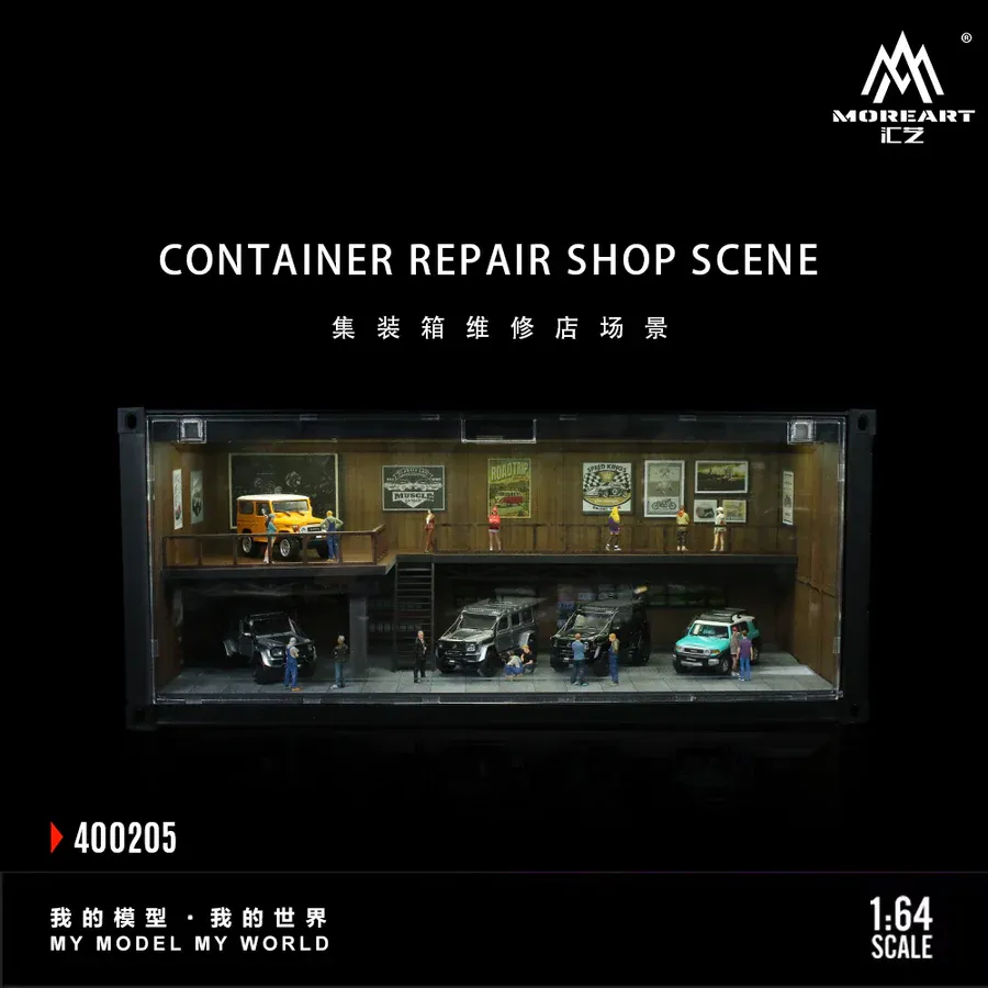 MoreArt 1:64 Container Repair Shop Scene