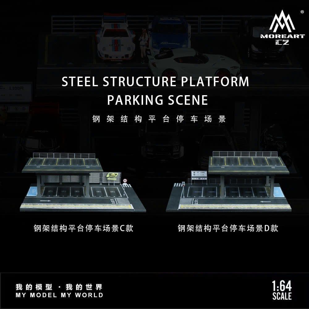 MoreArt 1:64 Steel Frame Structure Platform Parking Scene C