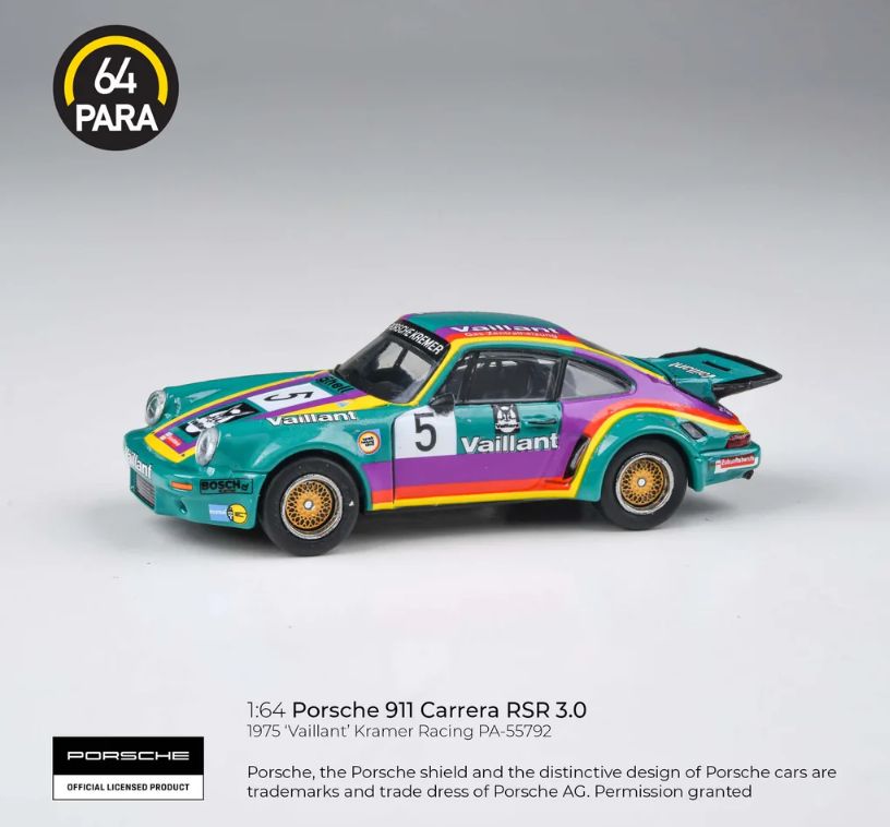 PARA64 1:64 1975 Porsche 911 Carrera RSR 3.0 Kremer Racing Vaillant