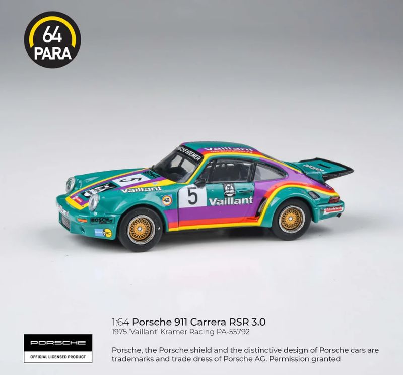 PARA64 1:64 1975 Porsche 911 Carrera RSR 3.0 Kremer Racing Vaillant